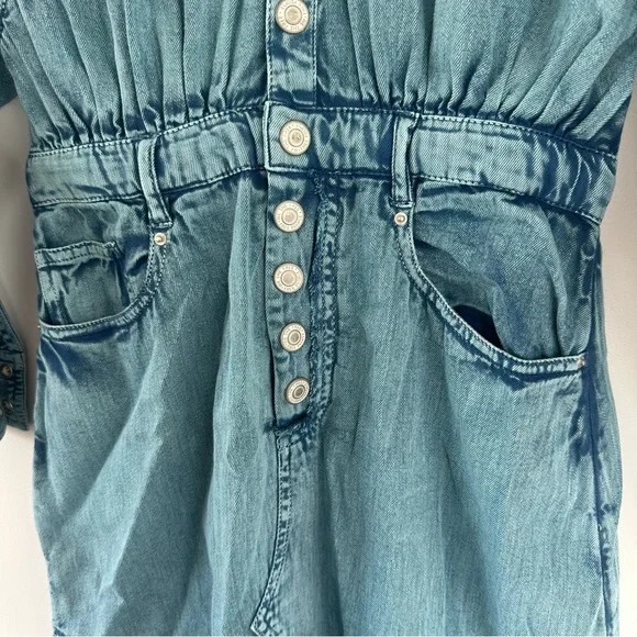 Free People Mad Love Midi Size Small Long Sleeve Denim Dress - Picture 5 of 13